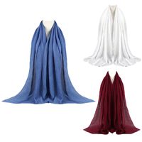 Wholesale Scarves Women Muslim Cotton Hijab Head Scarf Simple Plain Solid Color Pleated Crinkled Shawl Wrap Twill Crumple Cover Up