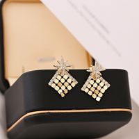 Wholesale Korean hot selling fashion trend k gold plated high quality earrings temperament sexy women luxury high end zircon earrings brand jewelry
