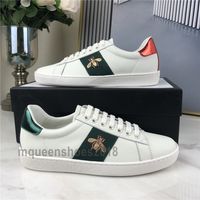 Wholesale Top Quality Men Women Sneaker Casual Shoes Chaussures Low Top Leather Sneakers Ace Bee Stripes Shoe Walking Sports Trainers Scarpe