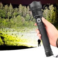 Wholesale Led Flashlight Battery Lantern Light Cree lm Xhp70 Or Shock Resistant Hard Defense Bulbs Rechargeable Y200727