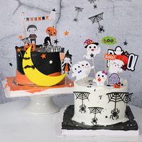 Wholesale Other Festive Party Supplies Creative Cake Decoration Witch Bat Ghost Letter Happy Halloween Ccake Topper For Dessert Cupcake Hallowen Dec