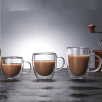 Wholesale Drinkware cups Mugs Glass tumblers Double Wall Insulated Glass Espresso Cup Coffee Cup Party Bar Milk Cups Egg shaped transparent glass