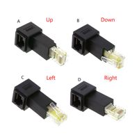 Wholesale Computer Cables Connectors Multi angle RJ45 Cat e Male To Female Lan Ethernet Network Extension Adapter