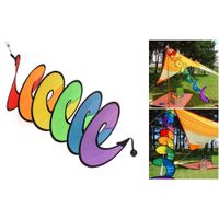 Wholesale 140cm Rainbow Color Camping Tent Foldable Rainbow Spiral Windmill Wind Spinner Home Garden Yard Lawn Decor Ornaments Classic Toy