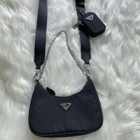 Wholesale luxurys designers Fashion Women Messenger Bags black Nylon Shoulder Handbags Crossbody saddle Bag