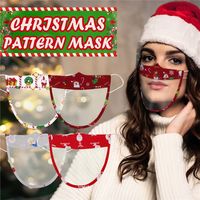 Wholesale Visible Clear Window Earloop Mask Lip Reading Transparent Masks Christmas Face Mask Lip Deaf mute Impaired Deaf Mouth Cover OOA9131