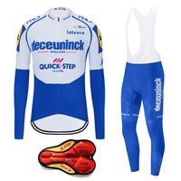 Wholesale New Pro Team QUICK STEP Jersey Cycling Sets Mens Bike Cycling Clothing Bike Bib Pants Sets MTB Ropa Ciclismo Maillot Wear