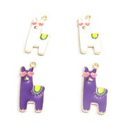 Wholesale Newest mm mm bag Small Enamel Alpaca Charms For Fashion DIY Jewelry Making