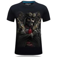 Wholesale Mens Designer T Shirts D printing stereo domineering tshirt personality designer clothes round neck t shirt luxury pirate men shirts
