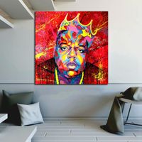 Wholesale Wall Art Portrait Poster Biggie Ready To Die Music Singer Rapper Star Canvas Painting Wall Pictures For Living Room Home Decor