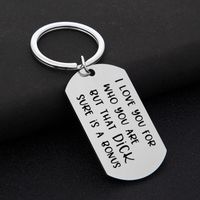 Wholesale Couples Funny keychain I Love You For Who But That Dick Pussy Sure Is A Bonus Keychains Boyfriend Girlfriend Husband Wife