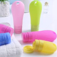 Wholesale Silicone ML ML ML Reusable Portable Mini Size Alcohol Bottle Small Size Travel Hand Sanitizer Bottle with Holder Hook Keychain HHF1467