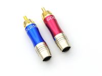 Wholesale 80PCS Gold Plated RCA Phono Plugs Audio Video Solder DIY DAAPTER