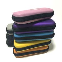 Wholesale Colorful eGo zipper case electronic cigarette carry case leather pouch e cig carrying case bag for vape pen glass bong water pipe