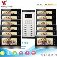 Wholesale Video Door Phones Yobang Security quot HD Intercom Apartment Entry Phone System Monitor Doorbell Camera Button In Stock