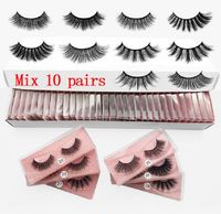 Wholesale 3D Mink Eyelashes styles d Mink Lashes Natural Thick Fake Eyelashes Makeup False Lashes Extension In Bulk