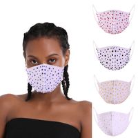 Wholesale Design Creative adult color bead cloth mask autumn winter fashion with diamond dustproof white cotton cloth mask