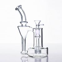 Wholesale Super Vortex Glass Bong High artistic value Glass Recycler Bong mm rig Independent design factory supplies and retail