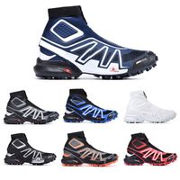 Wholesale Breathe Snowcross CS colorful Trail Winter snow boots white Black Volt Blue Red red sock Chaussures Mens Trainers Winter Snow Boot shoes