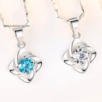 Wholesale S999 pure silver pendant simple necklace fashion clavicle chain Japanese and Korean sterling silver necklace factory jewelry gift