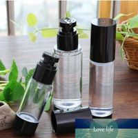 Wholesale Empty Black Airless Lotion Cream Pump Plastic Container Vaccum Spray Cosmetic Bottle Dispenser For Travel Doubtless Bay15ml ml ml