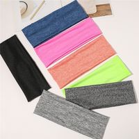 Wholesale 7 color pure color sport hairband Girls Yoga headscarf Bandannas Running headband Leisure and holiday hair accessories HHF970