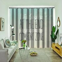 Wholesale Curtain Drapes Custom Window Living Room D Blackout Printing Kitchen Letter Design Cortinas