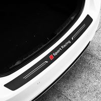 Wholesale Carbon Fiber Color Vinyl Decal Sticker Car Trunk Bumper Trim Rear Guard Plate Sticker for Audi A3 A4 A5 A6 Q3 Q5 Q7