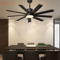 Wholesale Electric Fans Variable Frequency Industrial Ceiling Fan With Light Kits And Remote Control Solide Metal Lamp Quiet Dining Room