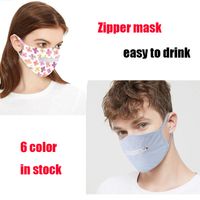 Wholesale hot sell black zipper mask mesh quick drying breathable man woman fashion face mask sunscreen cycling thin mouth mask HHE1000