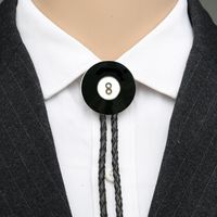 Wholesale Neck Ties Western Cowboy Bolo Tie Lucky Billiard Black Two piece Suit Unisex Leather Collar Rope Birthday Banquet Accessories