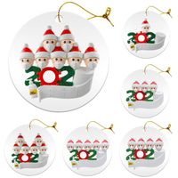 Wholesale 2020 Free Ship Quarantine Christmas Birthdays Party Decoration Gift Product Personalized Family Of Ornament Pandemic Social Distancing