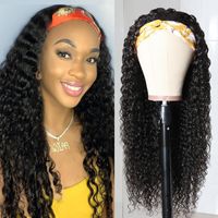 Wholesale Lace Wigs Beaudiva Curly Hair Headband Wig Human Easy Half Brazilian Kinky Natural Full Machine