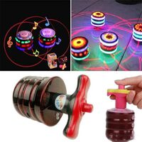 Wholesale Music Gyro Peg Top Spinning Brinquedo Funny Kids Toy Classic UFO Gyroscope Laser Color Flash LED Light gift