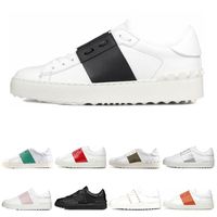 Wholesale Men Womens Casual Dress Shoes White Black Red Gold trainers Fashion Mens Women Leather Breathable Open Low outdoor sports sneakers Eur