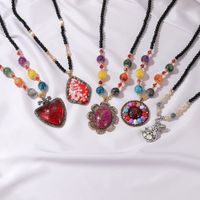 Wholesale New ethnic style necklace retro prayer beads opal sweater chain long bodhi pendant all match clothing pendant