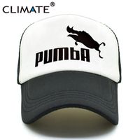 Wholesale Ball Caps CLIMATE Men Women Trucker Funny Pumba Cool Summer Cute Homme Lion King Baseball Mesh Net Cap Hat