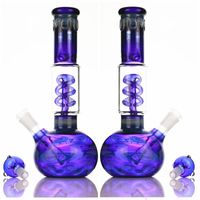 Wholesale Scientific Glass Bong Hookah Pipes W Ice mm Mini Glass Water Bongs Recycle Gas mask