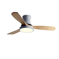 Wholesale Electric Fans BTX Wood Ceiling Fan With Light LED Modern Kitchen Restaurant bedroom Nordic Low Floor Personality Lamp V V