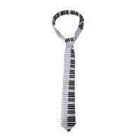 Wholesale Neck Ties Slim Black White Piano Keyboard Necktie Tie Classical Music Skinny Cute Interesting Personalized Gifts