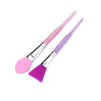 Wholesale Silicone Shining Handle Makeup Brushes Soft Facial Mask Brush Multi Function Color Cleaning Tools Lady Cosmetics Home wy G2