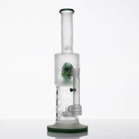 Wholesale 2 Honeycomb Extra Alien Heavy Water Pipe Super Vortex Bong Hookah Premium Glass Recycler Bong Scientific Pipe mm Joint Oil Rigs