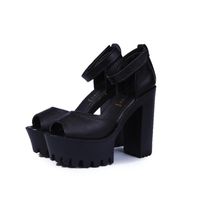 Wholesale Pumps Fashion new summer wedges platform sandals Women Black and White open toe high heels female shoes Y200620