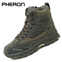 Wholesale Boots Tactical Men Genuine Leather US Army Hunting Trekking Camping Mountaineering Winter Work Shoes Zapatos Hombre