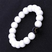 Wholesale Charm Bracelets Natural Constellation Carving Pattern Single Beads MM Frosted White Stone Meditation For Jewelry Making Free