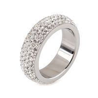 Wholesale fashion stainless steel crystal diamond jewelry fingers rings for girls