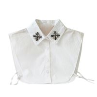 Wholesale Neck Ties Solid Shirt Fake Collar White Blouse Vintage Detachable Collars Women Clothes Accessories Cotton Lace False