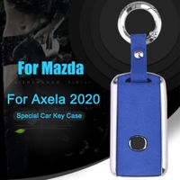 Wholesale Nice Touch Car Key wallet shell case bag set fob Buttons key Housekeeper Smart Suede Leather Auto Part For Mazda Axela