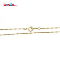Wholesale Chains Beadsnice ID40105smt4 Gold Filled Delicate Necklace Handmade Jewelry Ball Chain Layering For Womenn Gift