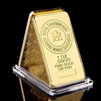 Wholesale Gold Buillion Royal Canadian Mint Craft Gold Plated OZ Fine Pure Souvenir Bullion Bar